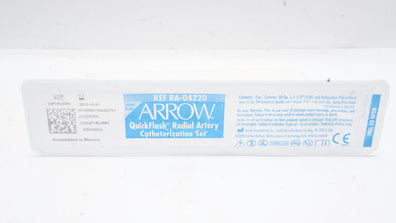 Arrow RA-04220 QuickFlash Radial Artery Catheterization Set 20Ga - 1-1/2inch (x)